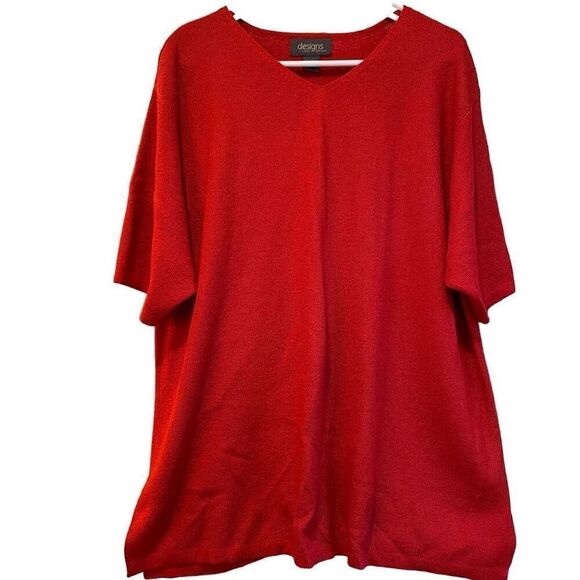 Designs Lane Bryant Sweater Bundle Womens 22/24 VNeck Short Sleeve Acrylic Tunic - Picture 5 of 7